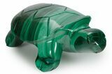 Flowery Malachite Turtle Carving - DR Congo #349341-1